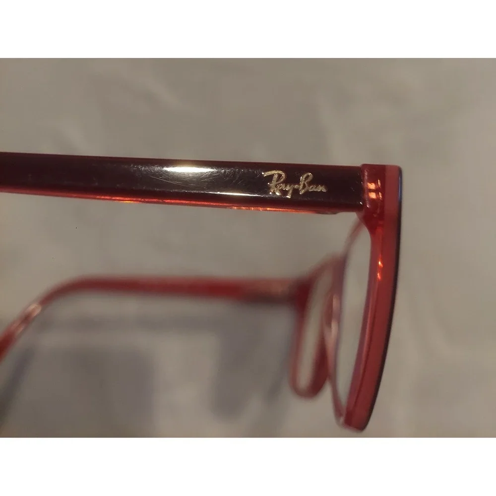 Ray Ban Womens Polished Reddish Purple Butterfly Eyeglass Frames RB 5362 5777